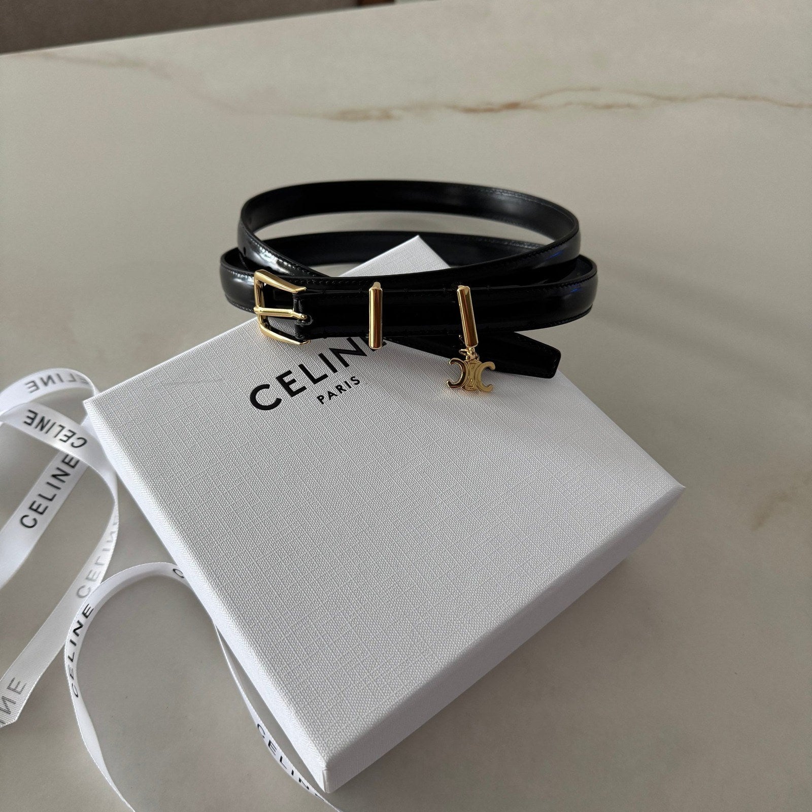 חגורת עור Celine