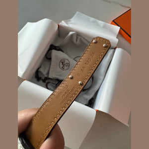 Hermes חגורת קלי אבזם רוז