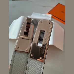 Hermes חגורת קלי אבזם רוז