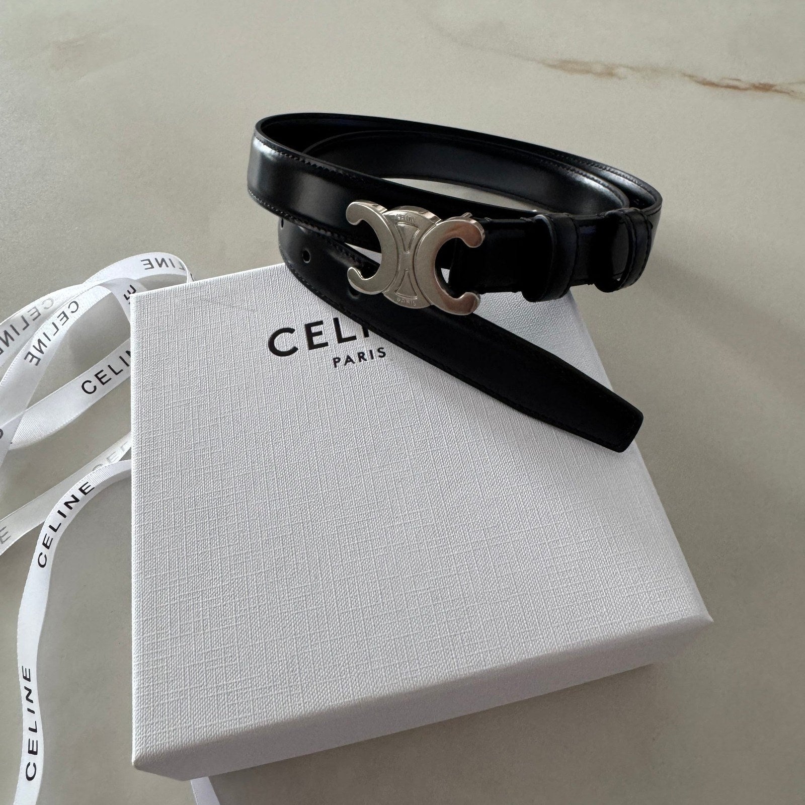 חגורת עור Celine