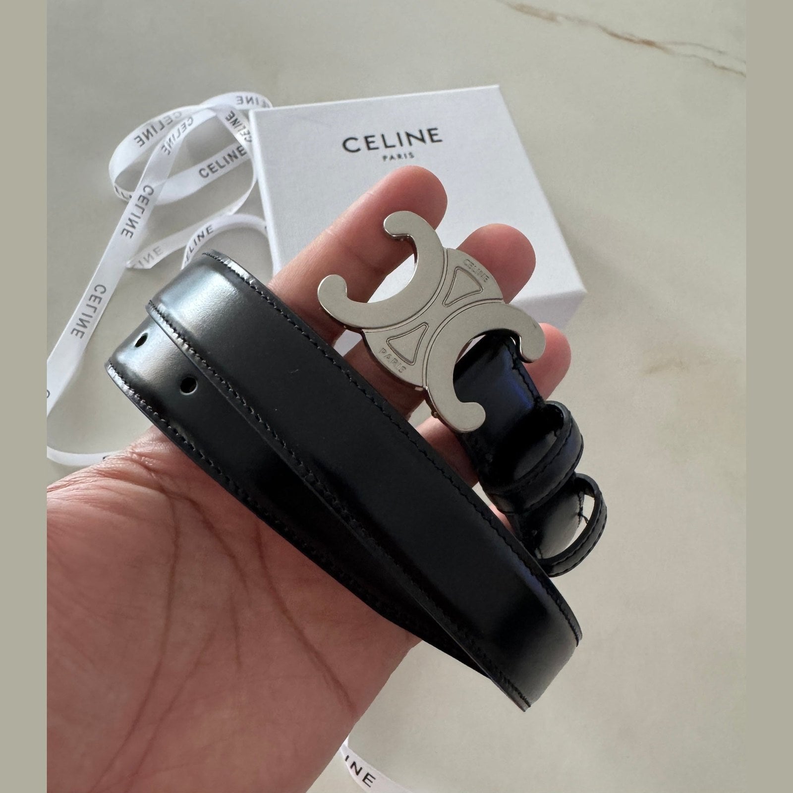 Image of חגורת עור Celine