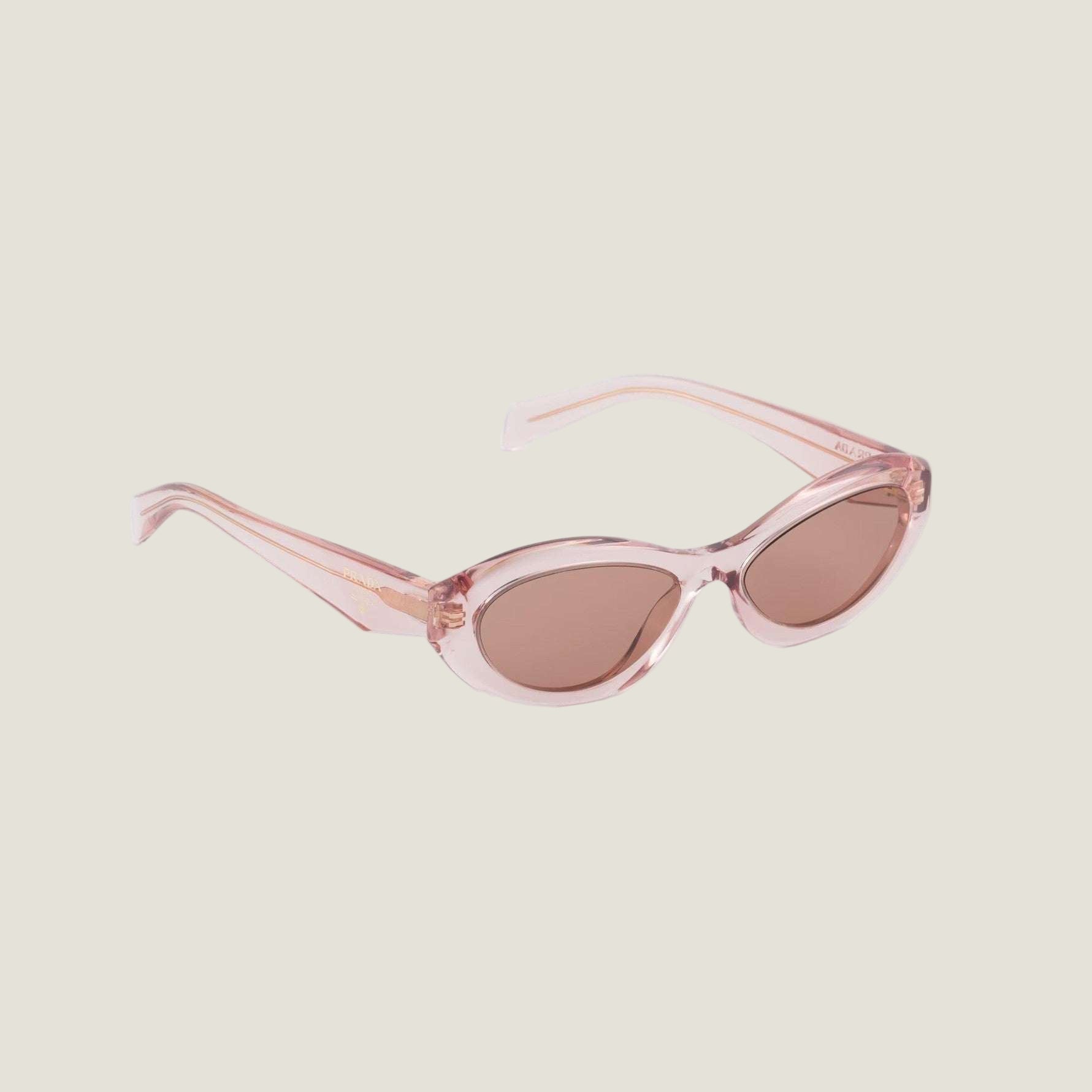 Image of Luxury Prada sunglasses with logo, offering elegance and UV400 protection in a bold, geometric design.