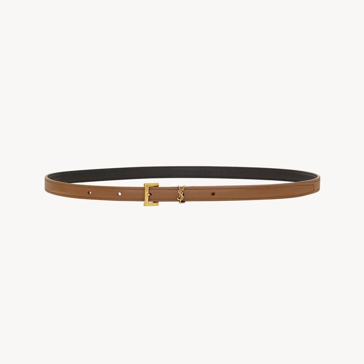 Image of Saint Laurent - חגורת עור 1 סמ