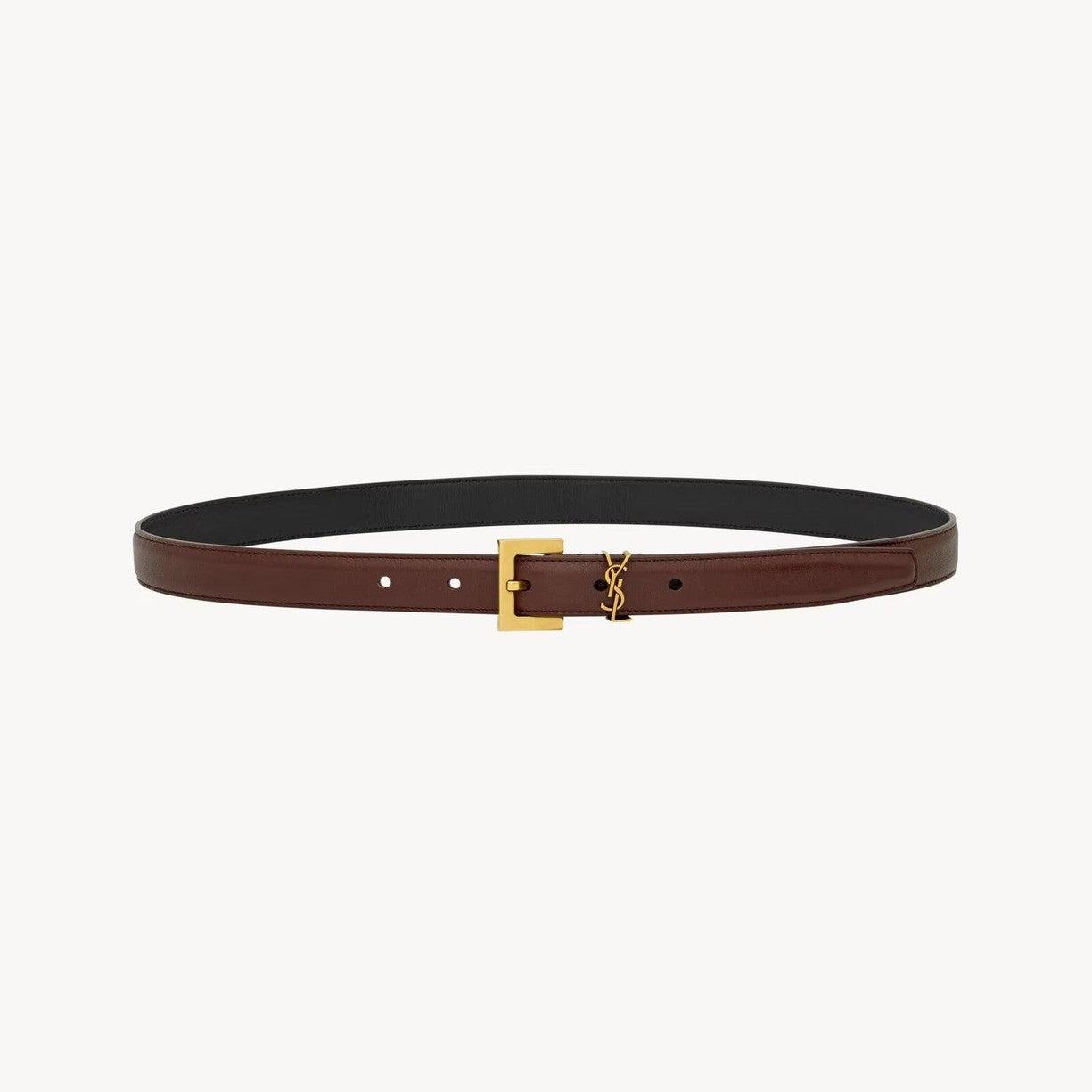 Image of Saint Laurent - חגורת עור 2 סמ