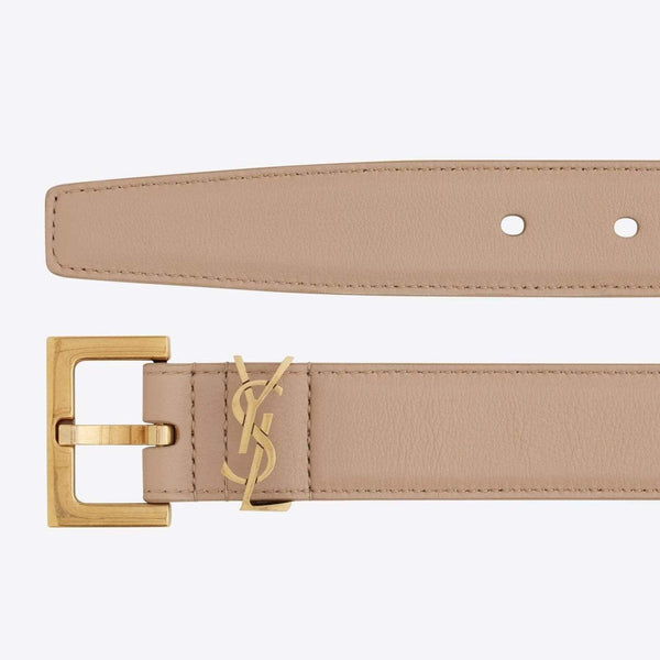 Saint Laurent - חגורת עור 2 סמ