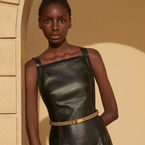 Hermes חגורת קלי אבזם זהב