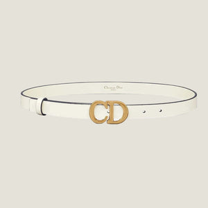 DIOR leather belt with gold CD buckle, 2 cm wide, premium quality, elegant design.