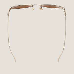 משקפי שמש B עם מסגרת מתכת זהב, 100% הגנה מפני UVA/UVB.