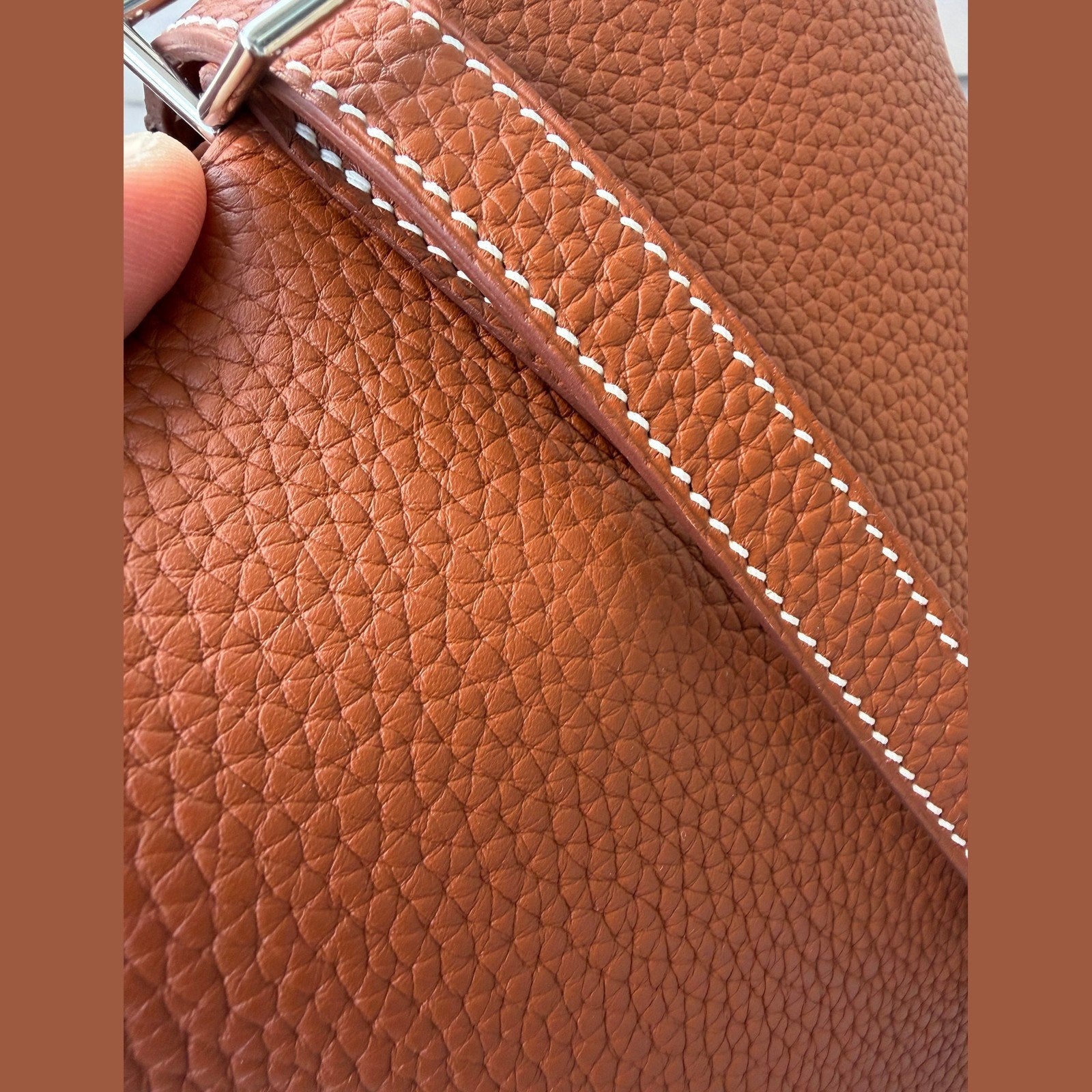 Hermès Picotin 22 במלאי חום עם כסף