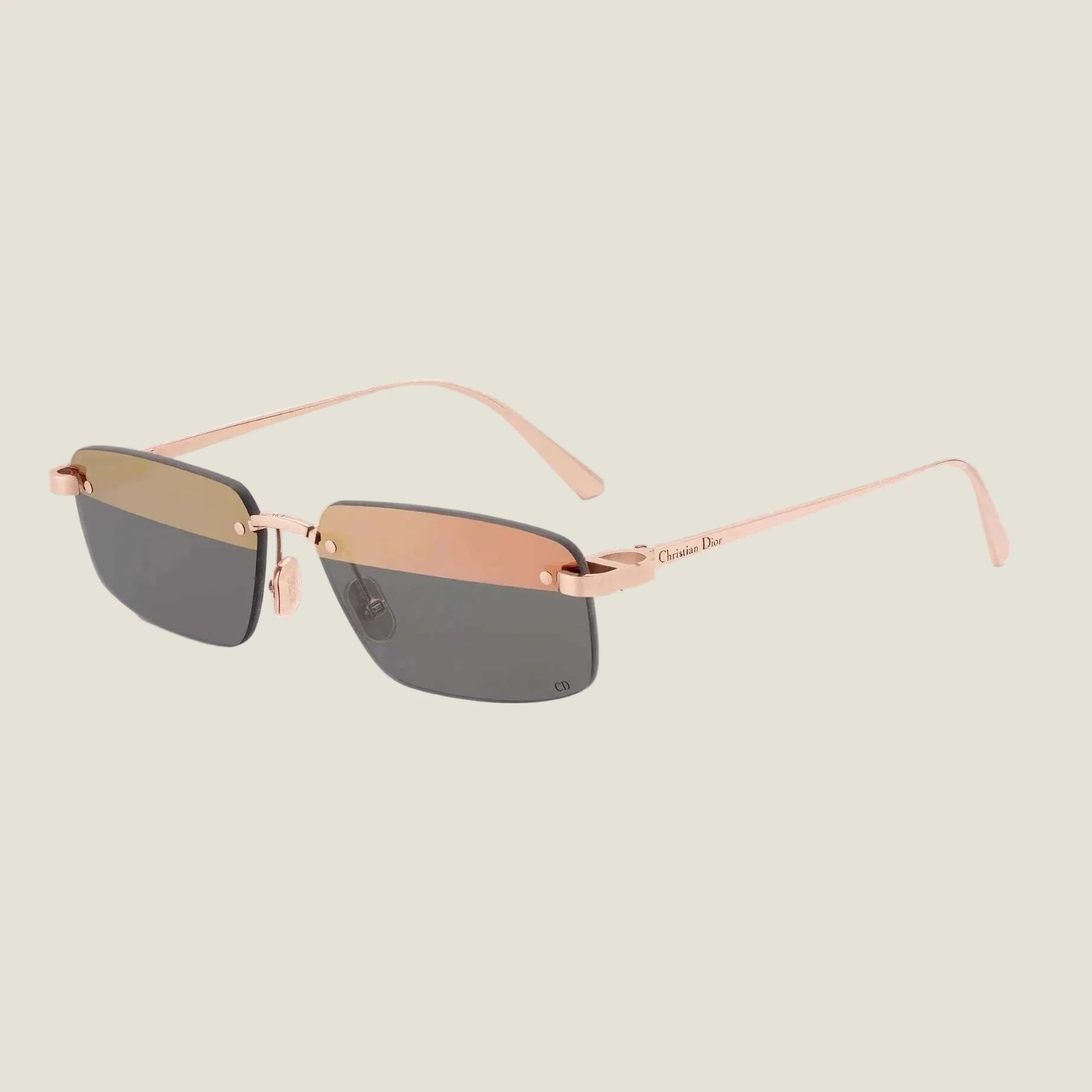 Dior sunglasses with geometric design and UV400 lenses.