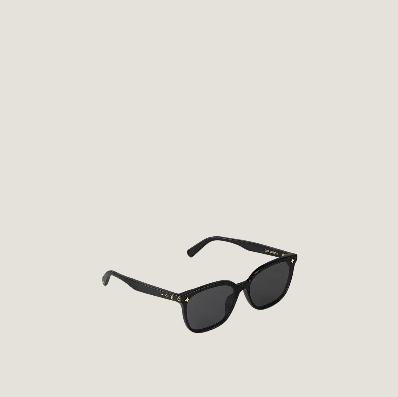 Luxurious LV sunglasses for women with UV protection, stylish black frame, and modern design.