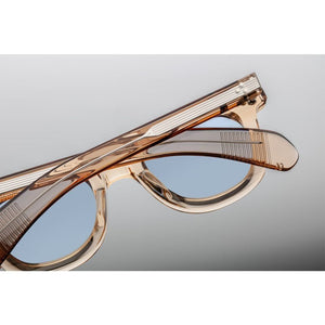 מסגרת משקפיים Jacques Marie Mage בצבע ניוד שקוף עם הגנה UVA/UVB.