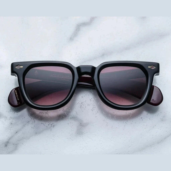 משקפי שמש Jacques Marie Mage vendome שחור יין, מסגרת פלסטיק, הגנה UVA/UVB, רפידות אף מתכווננות.