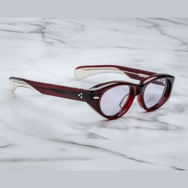 משקפי שמש Jacques Marie Mage KRASNER יין, מסגרת פלסטיק בצבע יין, 100% הגנה מפני UVA/UVB.