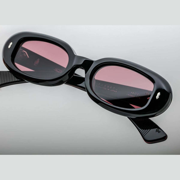 משקפי שמש Jacques Marie Mage BESSET שחור עם מסגרת פלסטיק והגנת UVA/UVB.