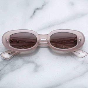 מסגרת משקפיים ורודה Jacques Marie Mage BESSET מפלסטיק עם הגנה UVA/UVB, רפידות אף מתכווננות, כולל אריזת מותג.