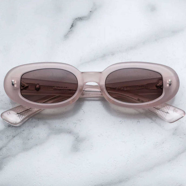 מסגרת משקפיים ורודה Jacques Marie Mage BESSET מפלסטיק עם הגנה UVA/UVB, רפידות אף מתכווננות, כולל אריזת מותג.