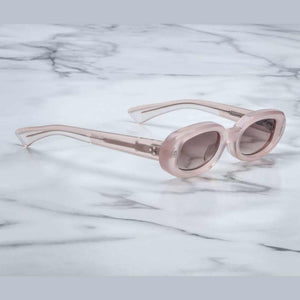 משקפי שמש Jacques Marie Mage BESSET ורוד עם מסגרת פלסטיק והגנת UVA/UVB מלאה.