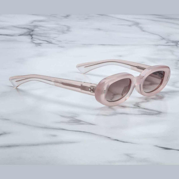 משקפי שמש Jacques Marie Mage BESSET ורוד עם מסגרת פלסטיק והגנת UVA/UVB מלאה.