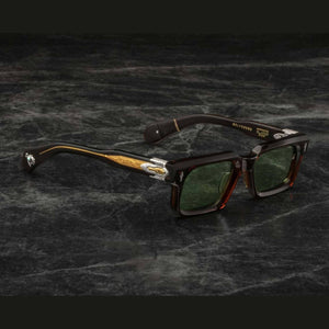 משקפי שמש Jacques Marie Mage BELVEDERE חום כהה, מסגרת מפלסטיק עם הגנה 100% UVA/UVB, רפידות אף מתכווננות.