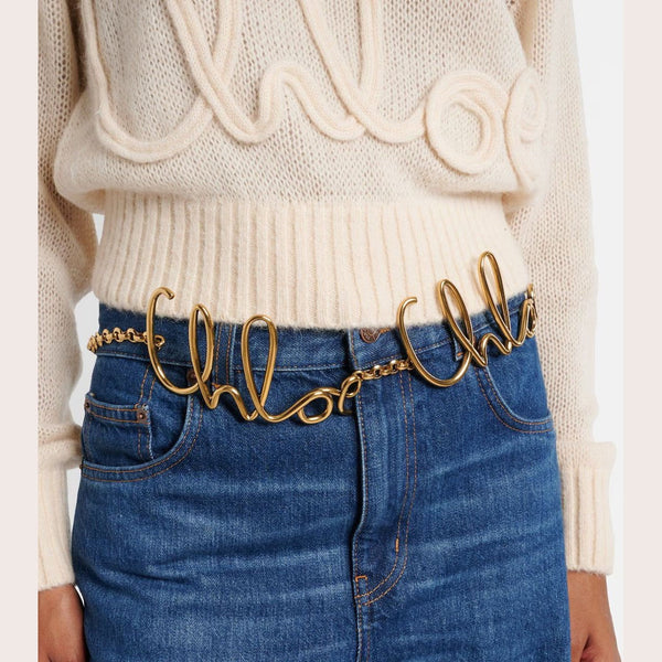 חגורת שרשרת Chloe לנשים – אבזם זהב יוקרתי ועיצוב איקוני