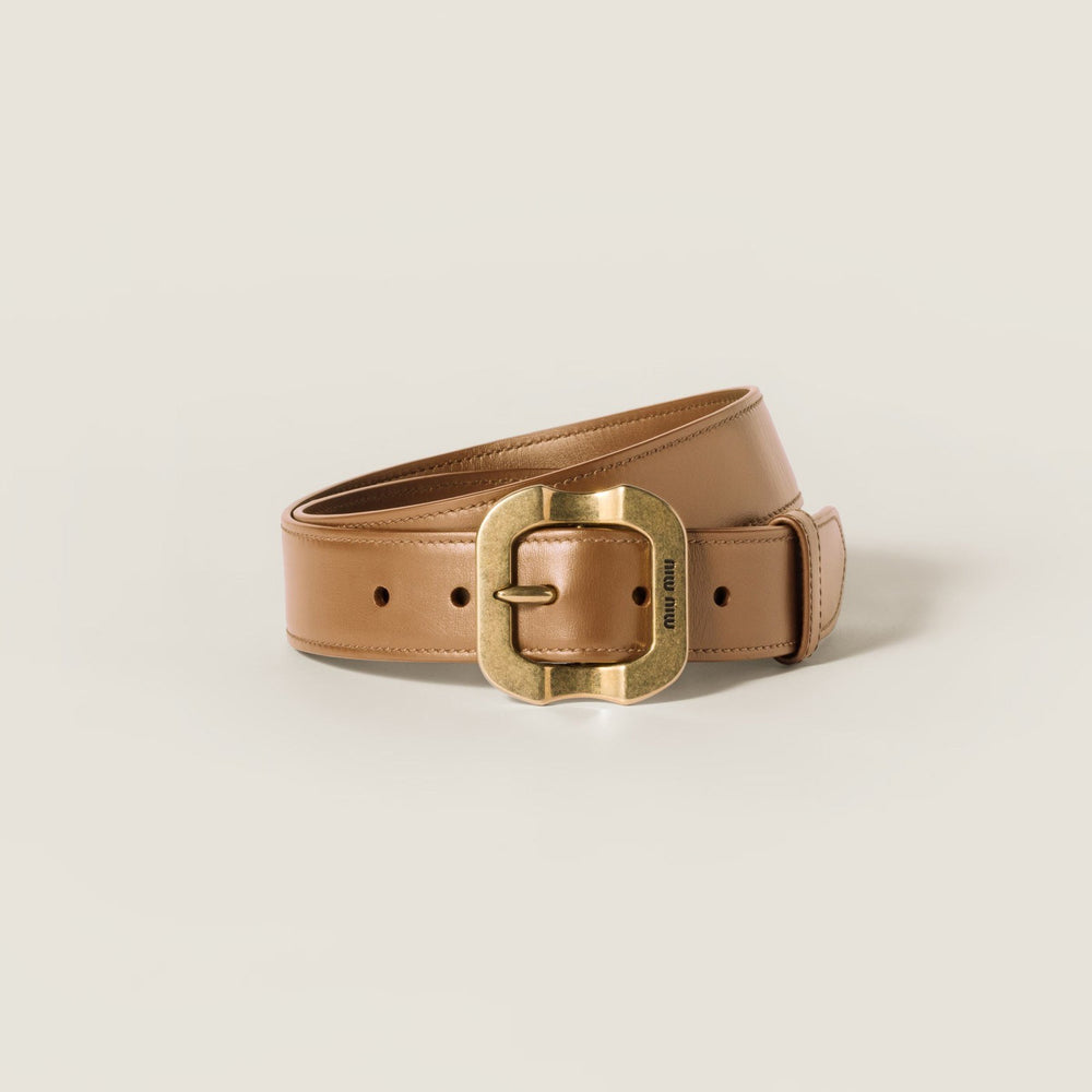 חגורת עור מיו מיו