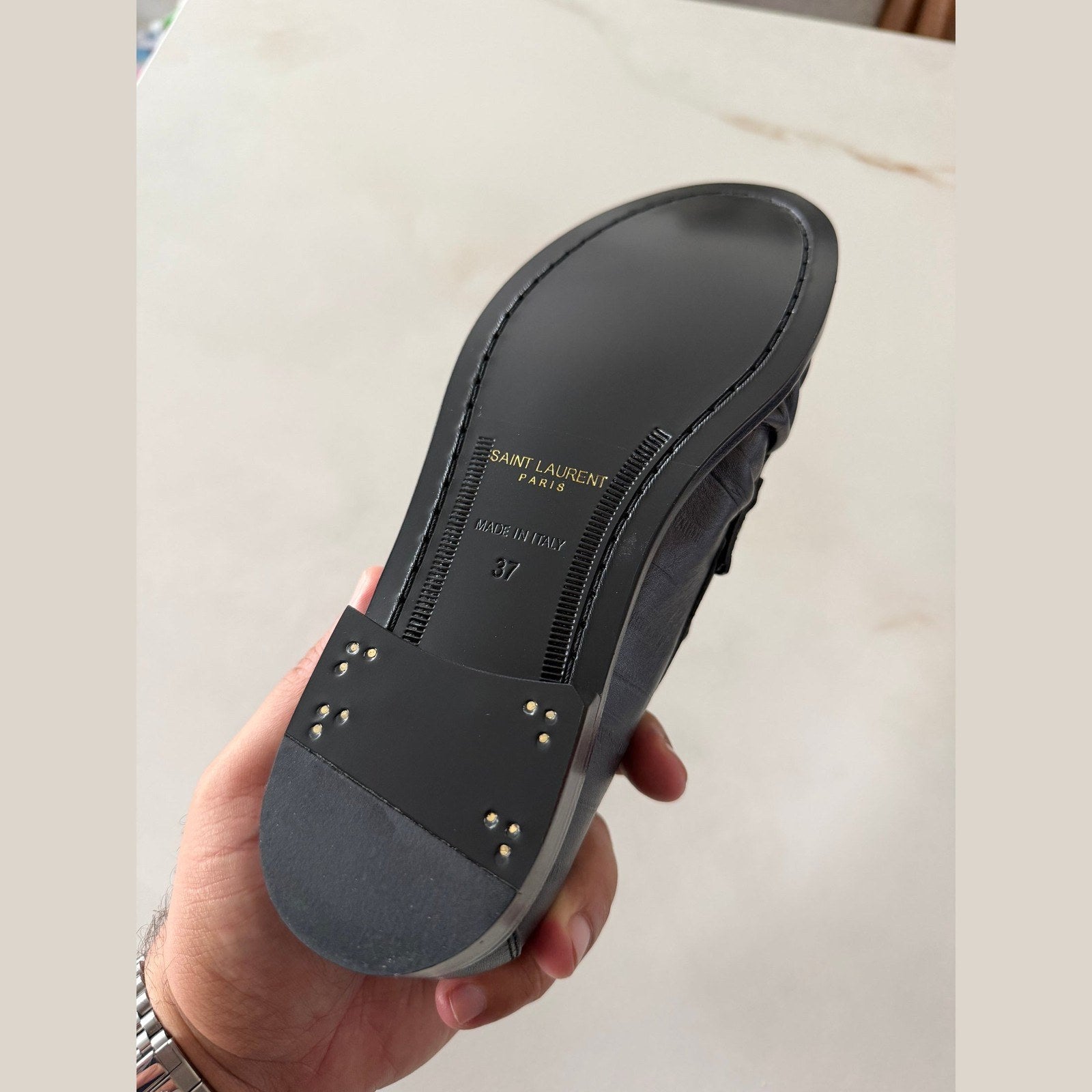 Image of Saint Laurent מוקסין שחור במלאי