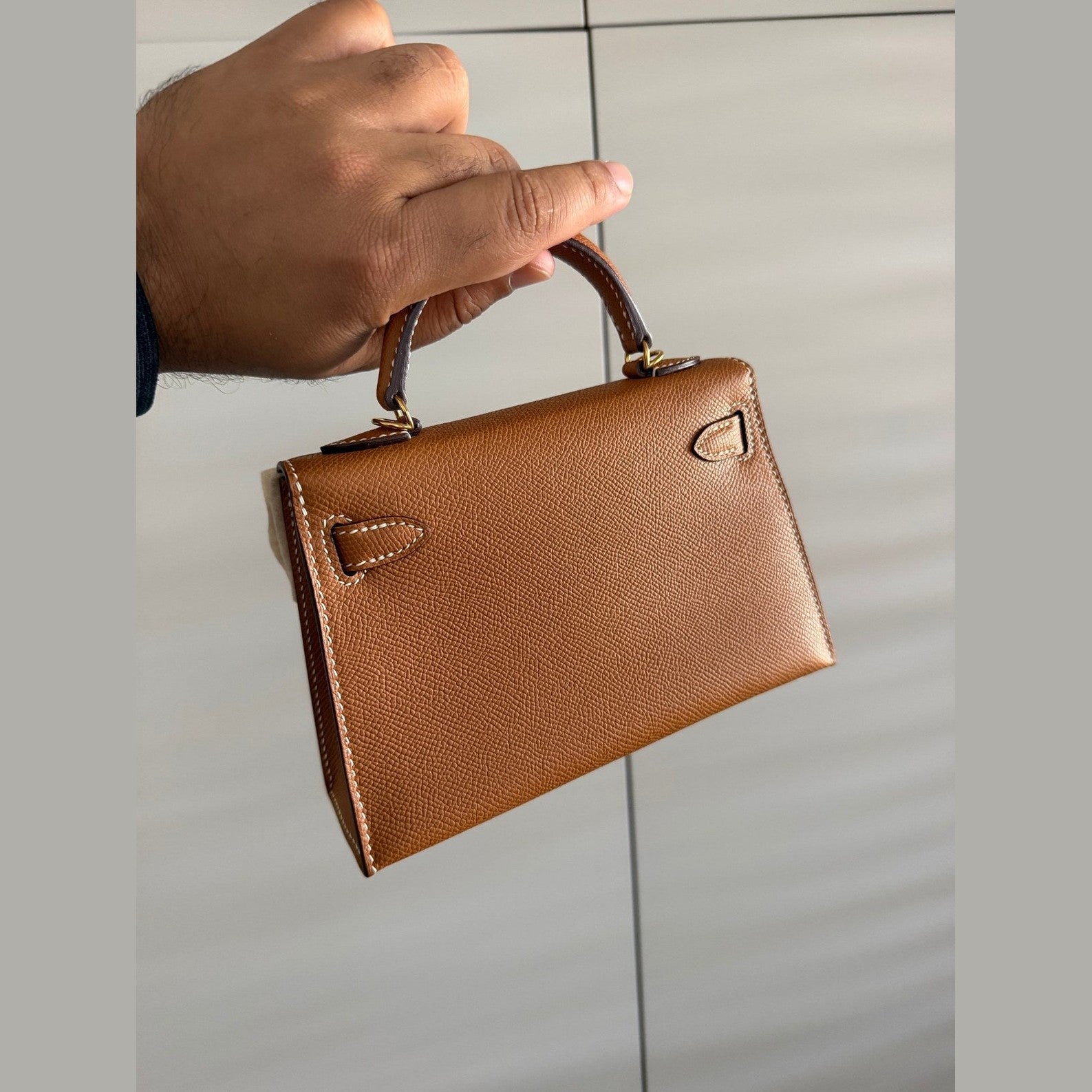 Hermès  חום עם זהב kelly 20cm במלאי