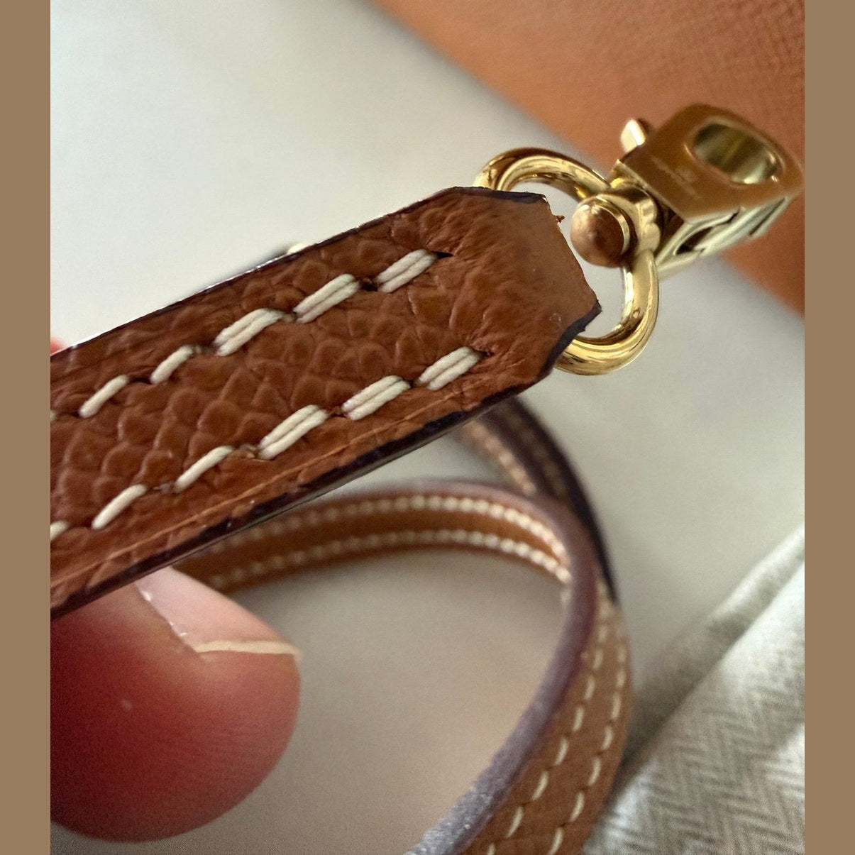 Hermès  חום עם זהב kelly 20cm במלאי