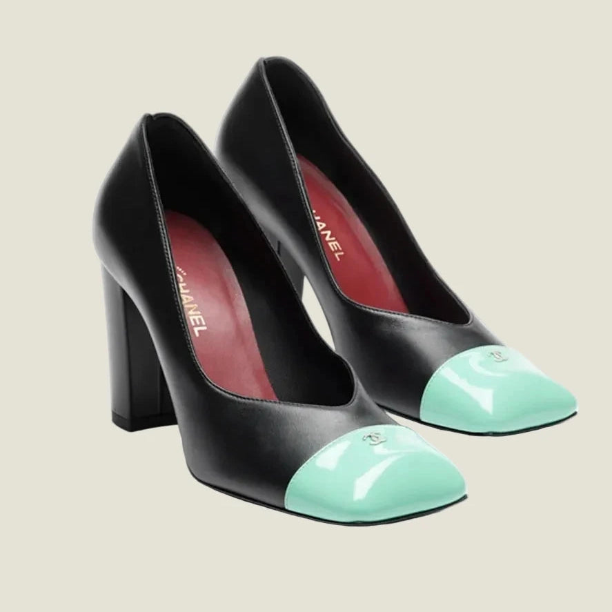 Chanel heels טורקיז במלאי