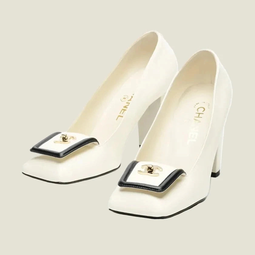 Chanel heels לבן במלאי