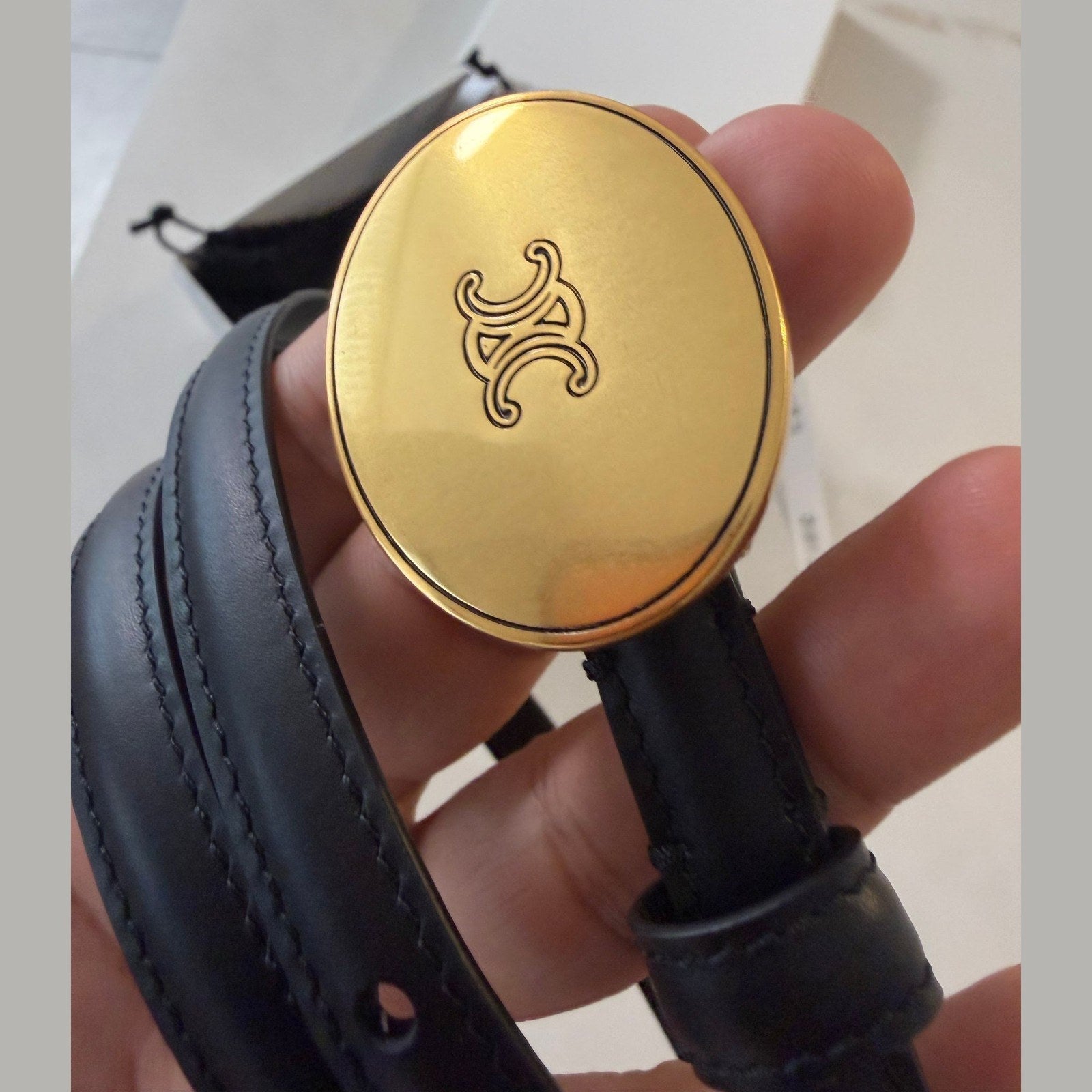 Image of חגורת עור Celine