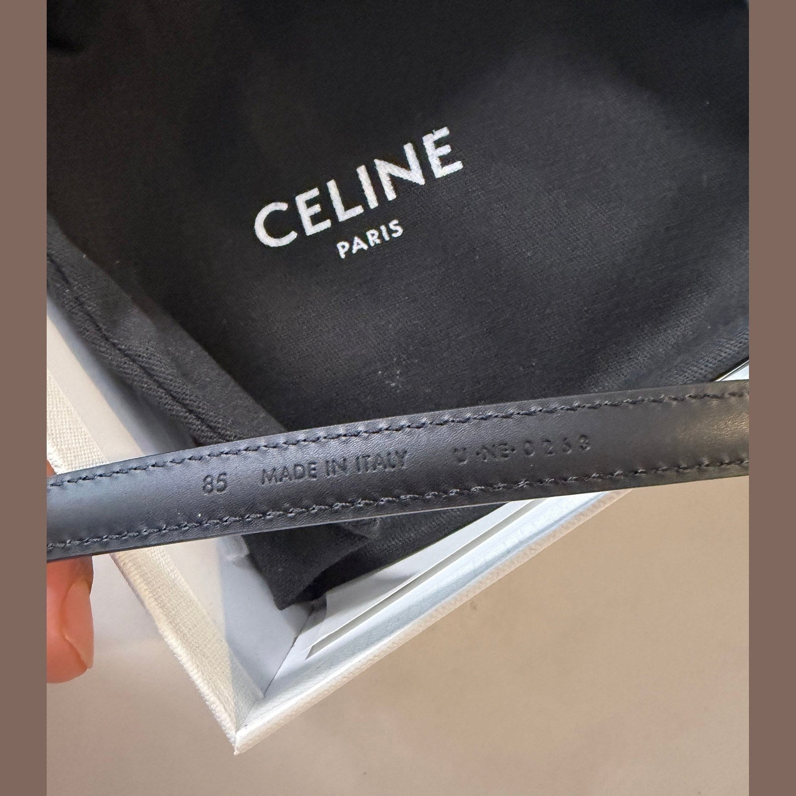 חגורת עור Celine