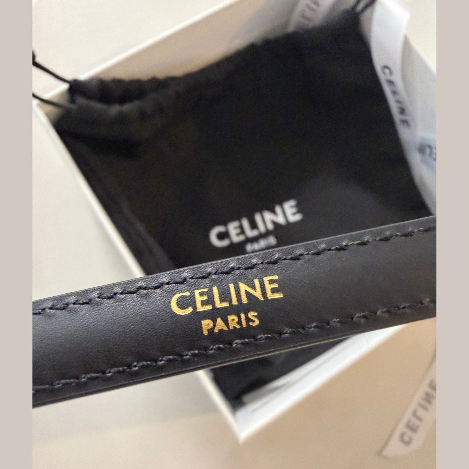 Image of חגורת עור Celine