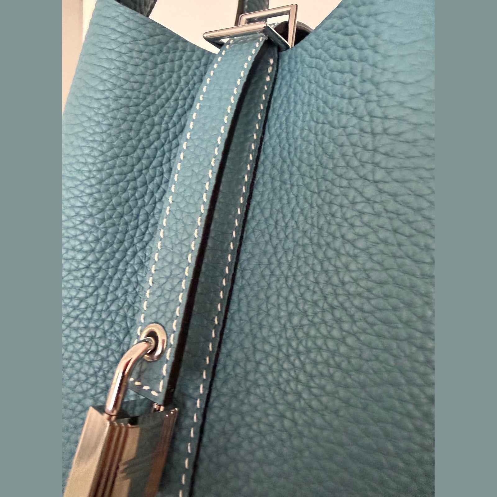 Image of Hermès Picotin 18 במלאי טורקיז עם כסף