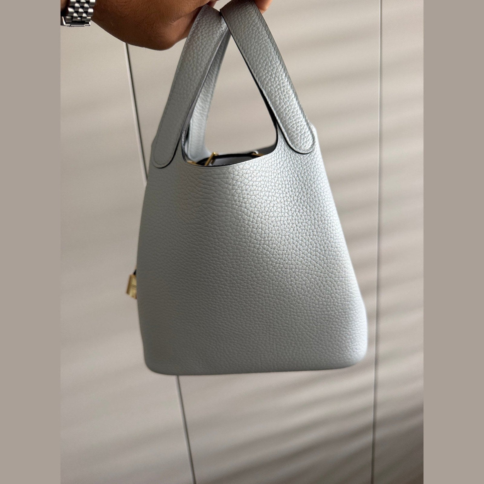 Image of Hermès Picotin 18 במלאי אפור עם זהב
