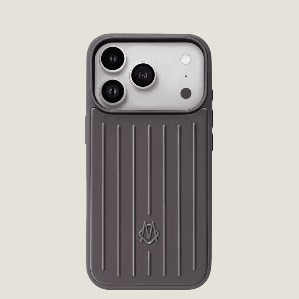 RIMOWA מגן אייפון 17 פרו אפור כהה